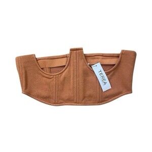 TEREA By Andrea Pitter Women’s Plus Adobe Half Corset Terracotta Size 3X NWT